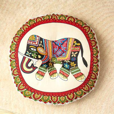 Ethnic Style Round Thick Seat Cushion Yoga Meditation Floor Mat Bohemia Cotton Linen Chair Cushion Boho Sofa Pillow Cushion Home