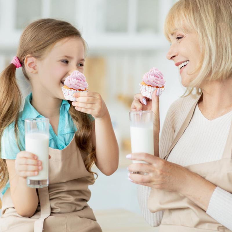 100 ks Mini Růžová Mašlička Papírové Košíčky na Dort Pečení Muffin Dort Čokoládové Košíčky Kelímky Párty Podnos Forma na Dort Dekorační Nástroj