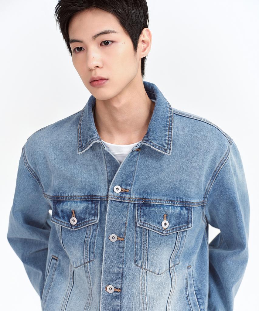 Musinsa Standard Relaxed Denim Trucker Jacket [Light Indigo]