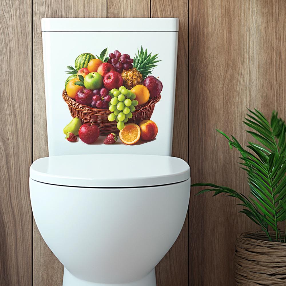 Bemalter Simulations-Obstkorb, Badezimmer, Zuhause, Wanddekorationsaufkleber