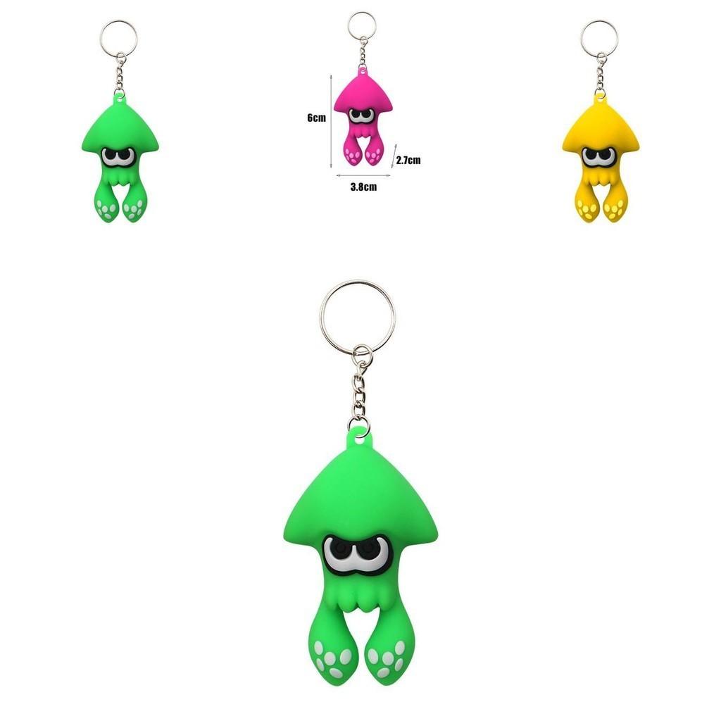 Splatoon 3 Llavero de Calamar Juguete PVC de Alta Calidad Colgante para Bolsa para Niños Regalos de Navidad
