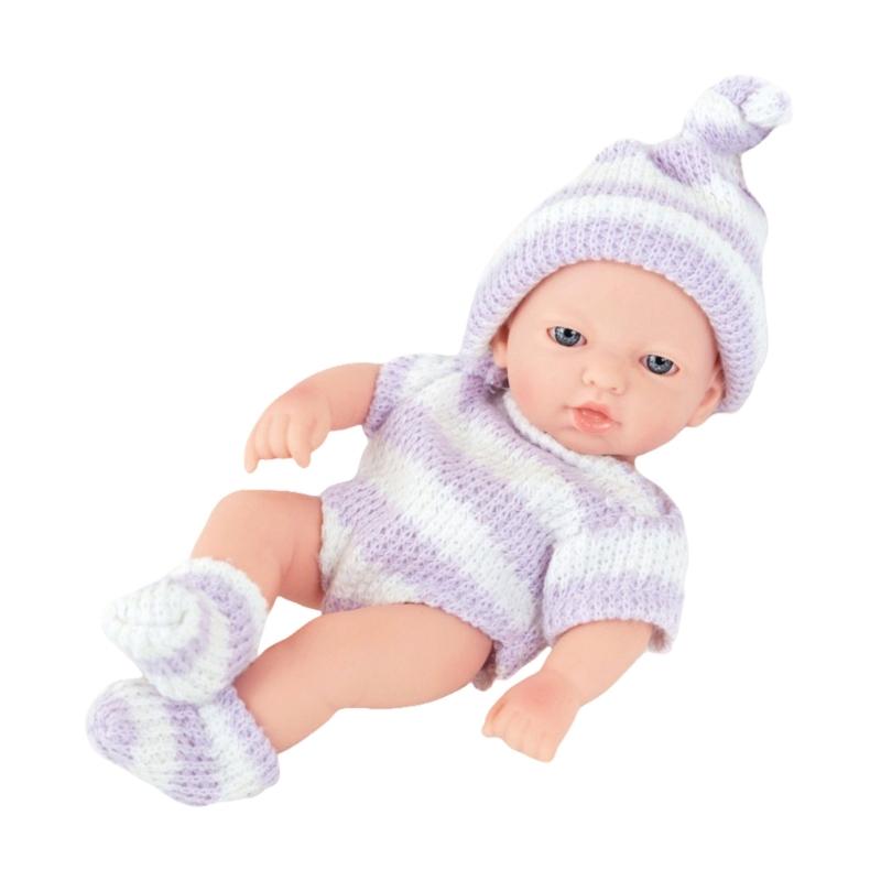 7in Collectible Doll Interactive Reborns Toy Washable Baby Doll New Parent Gifting Dolls Toddler Cuddle Educational Toy