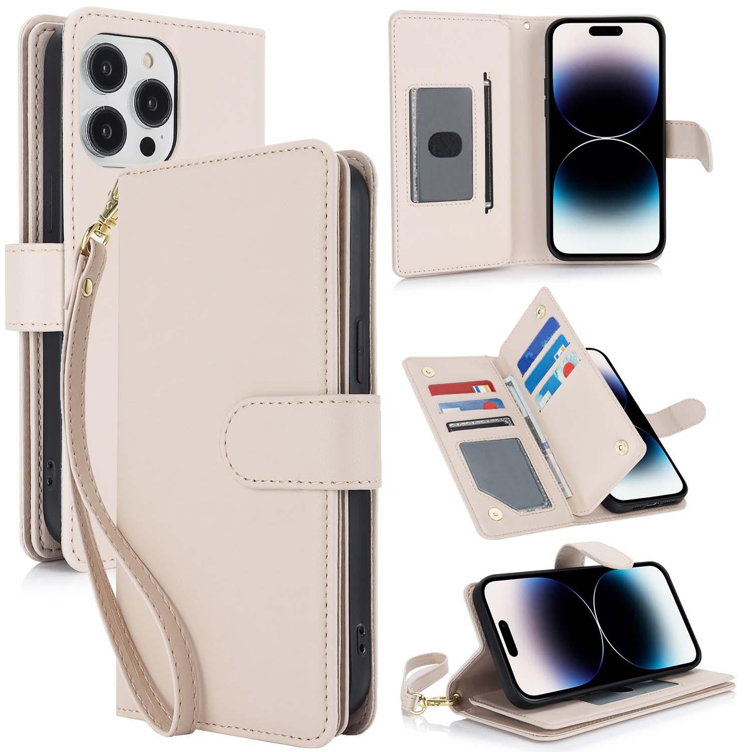 

Подходит для 15Pro Multi Card Leather Case 14 Anti-theft Brush 12 Phone Case IPhone 13 Flip Cover Xsmax Protective Case iPhone 15 Pro бездна