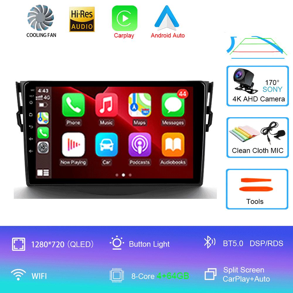 For Toyota RAV4 Rav 4 2005 - 2013 Car Radio Android 14 Carplay Multimedia navigation video DVD Autoradio Stereo 2din 4G+BT GPS
