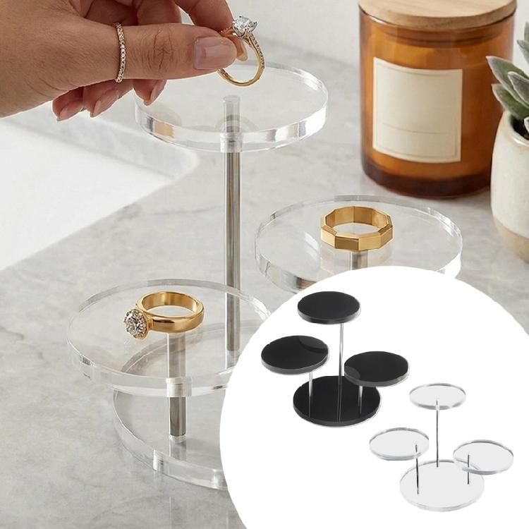Contemporary Acrylic Jewelry Display Tower Multi Layer Jewelry Organizers For Necklaces Bracelets And More