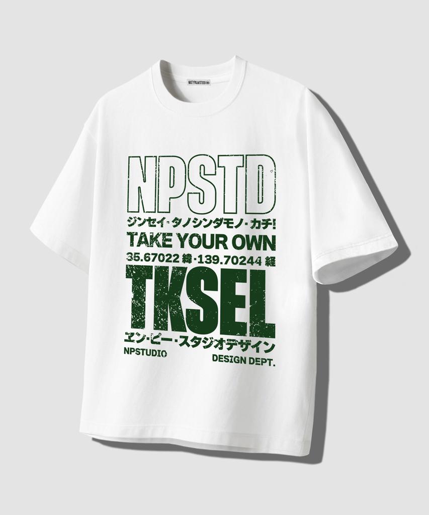 NP STUDIO [2Pack] Npsd Tksel Logo Oversized T-Shirt 2 Colors