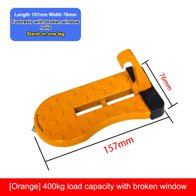 Foldable Car Door Step - Aluminum Alloy Anti-Skid Multi-Functional Step With Safety Hammer Roof Rack Hook