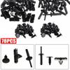 Car Fastner Clips Clips Interior Accessories 1 Set/78pcs Black