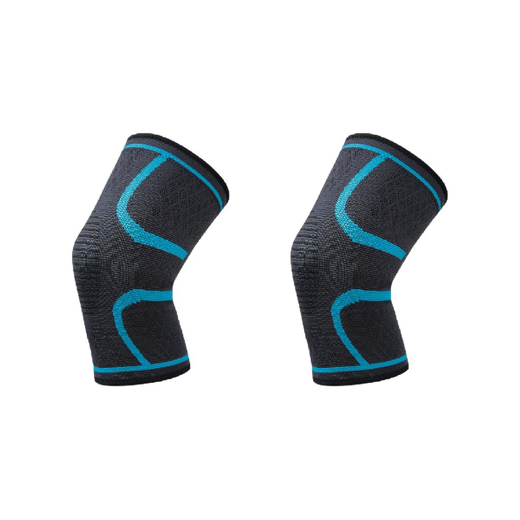 2PC Unisex Compression Knee Sleeve Support Running Basketball Lift Knee Pads
