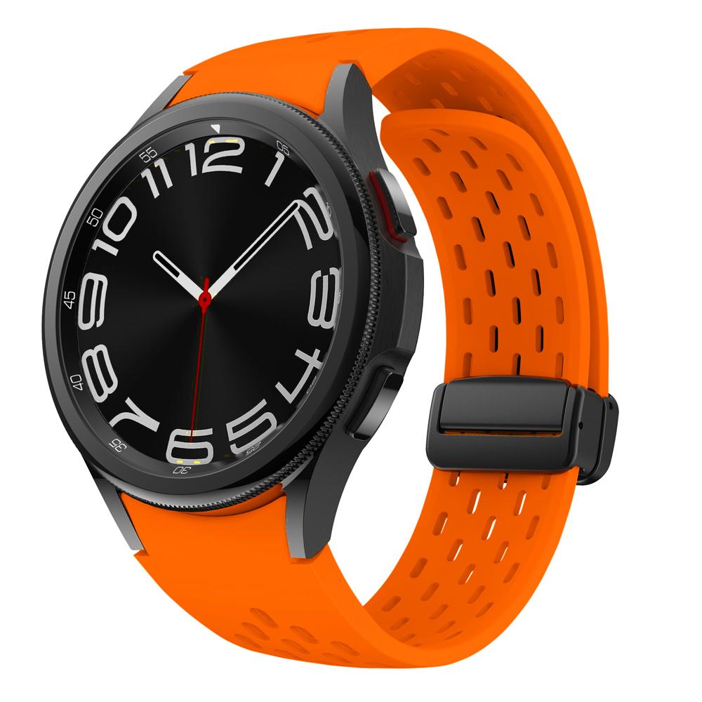 Magnetic Buckle Band for Samsung Galaxy watch 6/5/4/classic/Pro 45mm 44mm 40mm 43mm 47mm Strap no gaps silicone bracelet correa