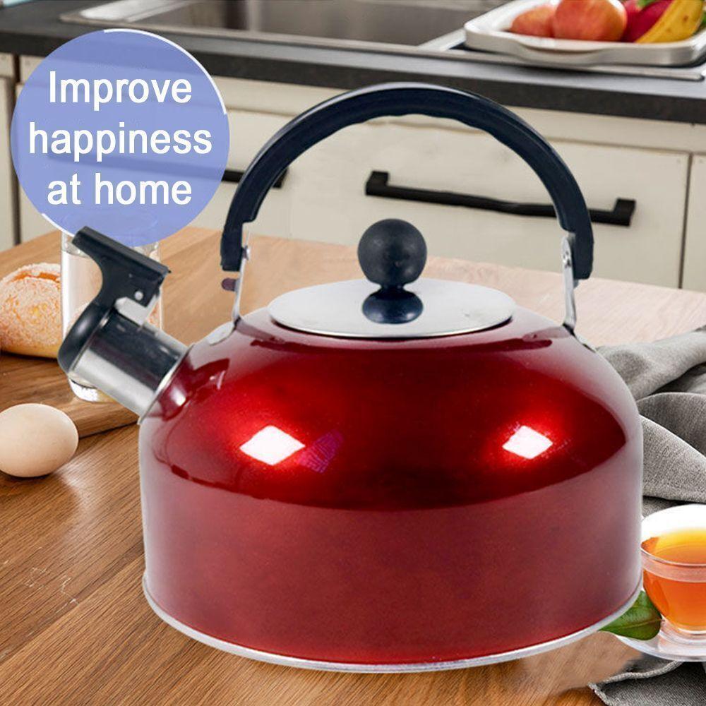 3L Stove Gas Water Kettle Whistling Kettle Teapot for Trips Hiking Cooking Teakettle Ergonomic Handle Stainless Steel Teapot