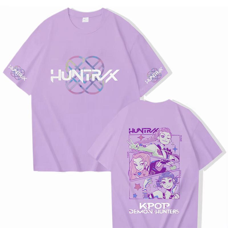 13 Colors Anime KPop Demon Hunters T-shirt Harajuku Women Men Casual T Shirt Fans Gift Tees Tops Fashion KPop Demon Hunters Short Sleeve