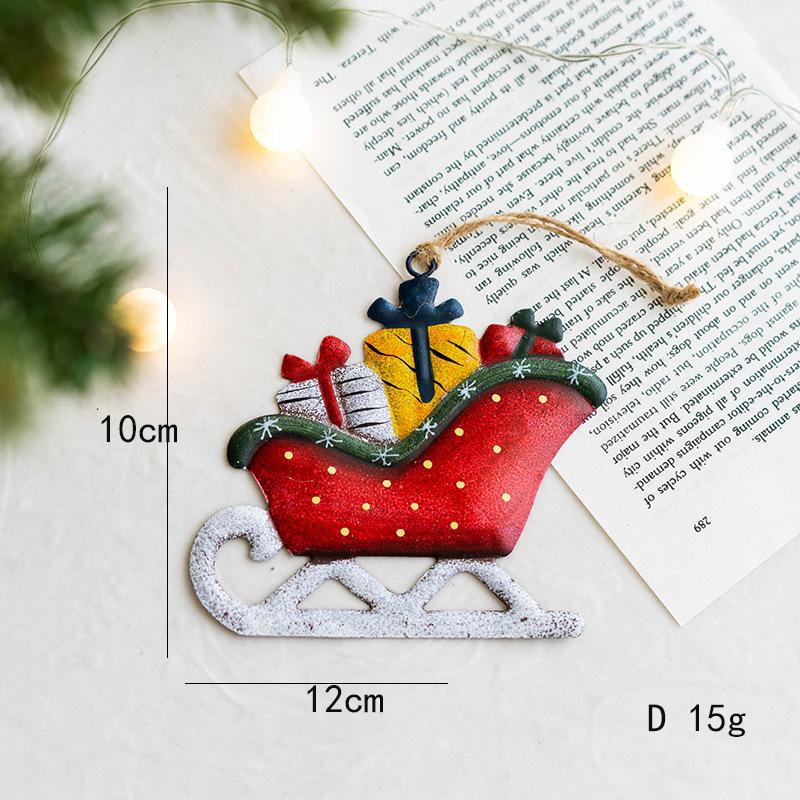 New Arrival boże narodzenie kutego żelaza dzwonek bałwanek łoś wisiorek ozdoba 2023XMAS Home Decor ozdoba choinkowa Natal Navidad