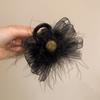 Flower Feather Girls Puffy Hair Claw Rope For Women Simple Temperament Scrunchies Ladies Hair Accessories