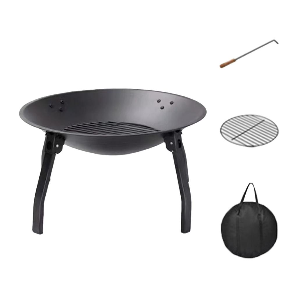 Charcoal Grill Wood Burning Firepit with Carry Bag BBQ for Outdoor Barbecue