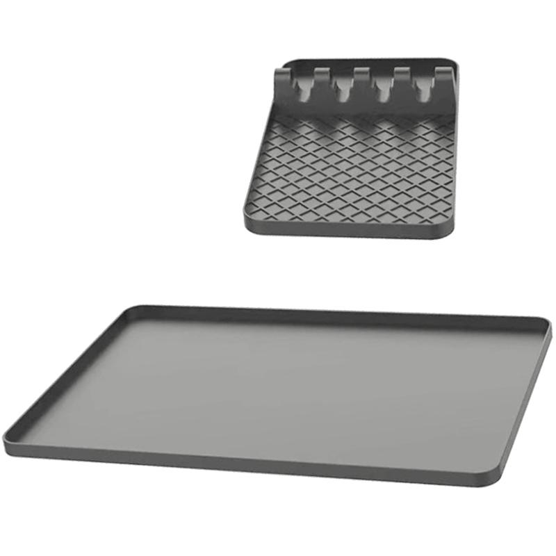 

Silicone Protective Pad For Air Frying Machine Nonslip Heatproof Kitchen Appliance Mat Air Frying Machine Countertop Protector серый
