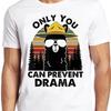Llama Camping Only You Can Prevent Drama Funny Meme Cool Gift Tee T Shirt M771