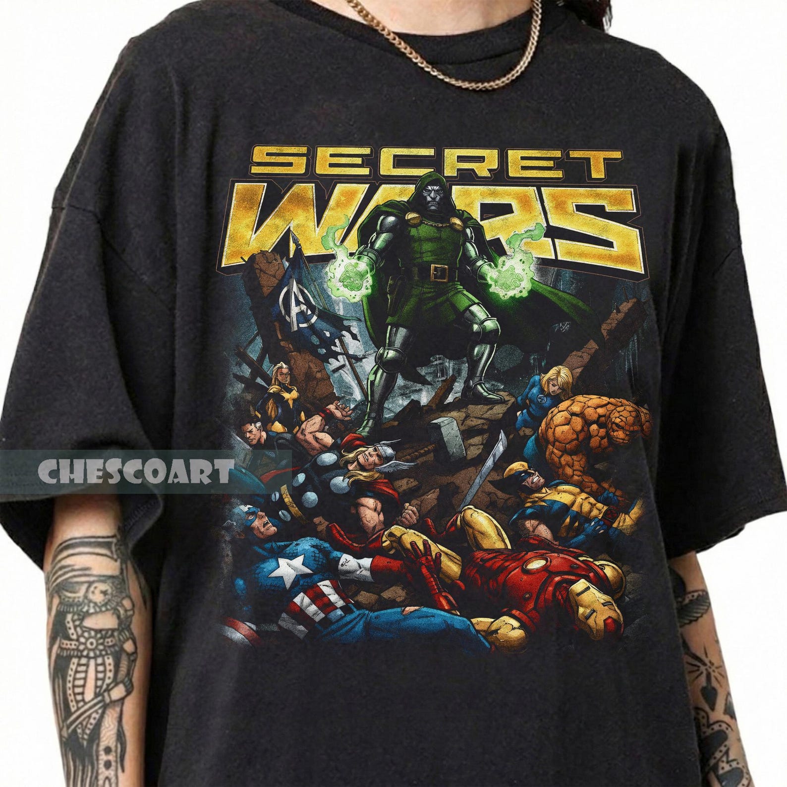Vintage Avengers Secret Wars Comics Shirt, Doomsday Avengers Tee, MCU Fans Marvel Studios Tee, Disneyland Family Vacation Holiday Gift S