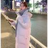 Down cotton-padded clothes for women's 2023 winter clothes Korean version of over-the-knee cotton-padded jackets, super long to ankle students