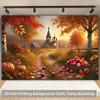 2D Peaceful Thanksgiving Countryside Nature Backdrop Cloth