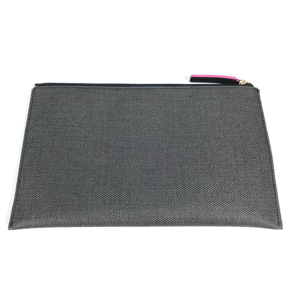 BVLGARI Logo S.Bulgari Bag Pouch Cluch Bag Clutch bag PVC/Leather gray/pink