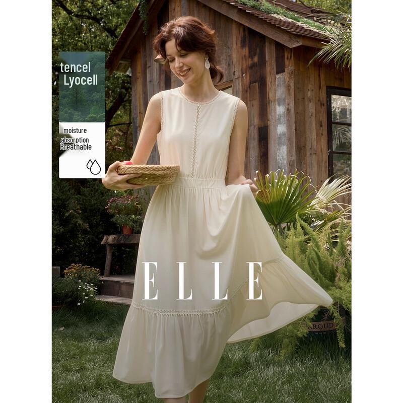 ELLE Lyocell Tencel Sleeveless A-line Dress S