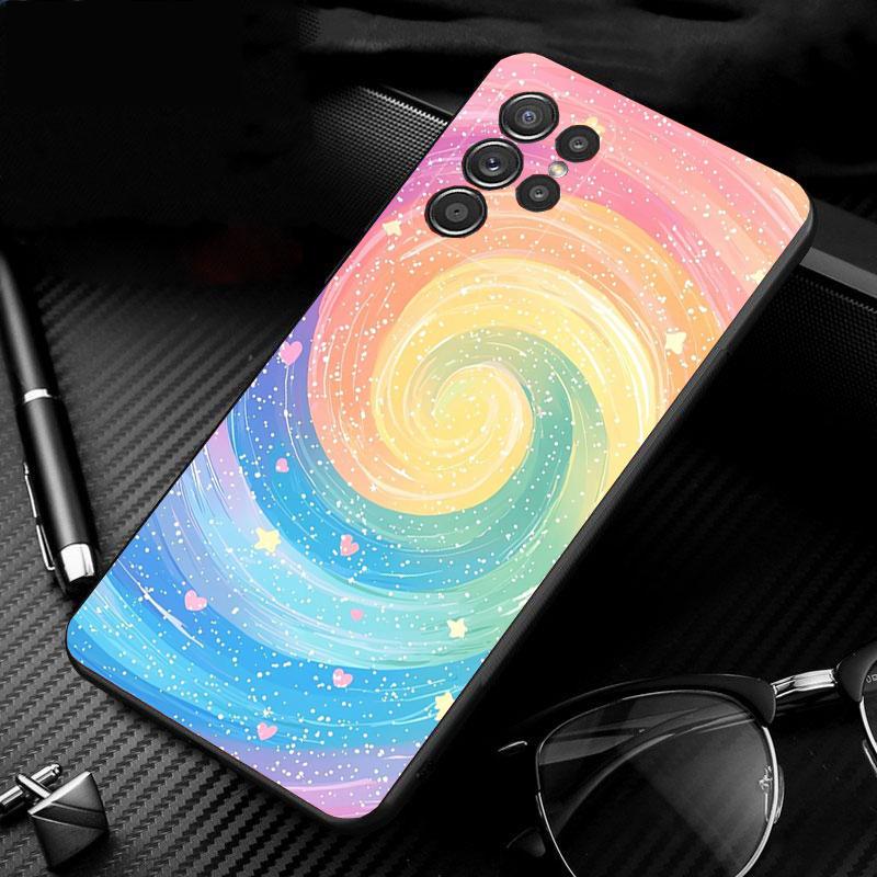 Phone Case For Samsung Galaxy S25 S24 S23 S22 S21 Ultra S24 S23 S22 S21 S25 Plus S24 S25 FE Rainbow Clouds