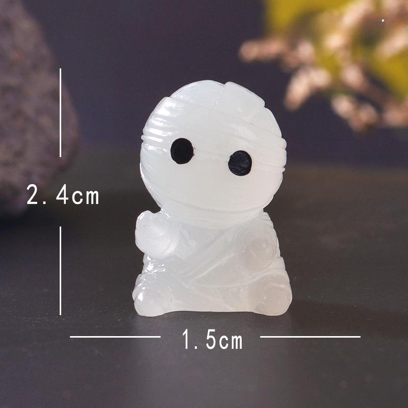 Luminous Decorative Item Ghost Pumpkin Small Decorative Item Car Center Console Decoration Luminous Decorative Item