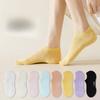 4 Pairs Women's Spring Summer Thin Cotton Socks Breathable Mesh Cotton Ankle Socks Odorless Anti-slip Invisible for Women