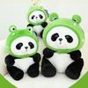 Adorable Panda Plush Toy With Frog Ice Cream And Bee Headpiece For Fun Gifts