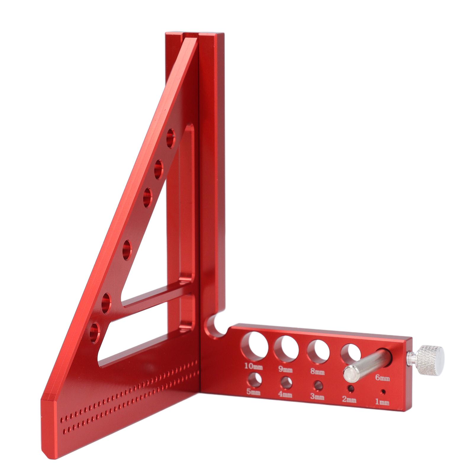 

Угловая измерительная линейка 90 градусов 5 дюймов 22,5 градуса 90 градусов Алюминиевый сплав Плотницкий квадрат Отверстие для разметки Линейка для