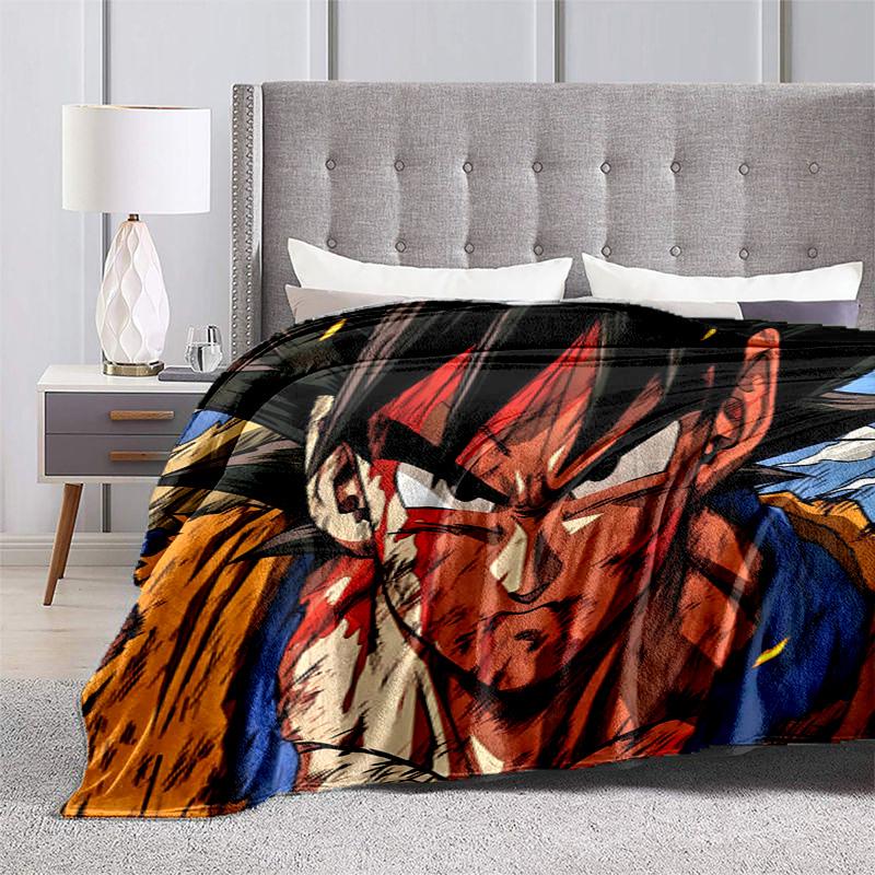 Dragon Ball Saiyan Forms Blanket Suitable For All Seasons Soft And Comfortable Bedroom Gift Outdoor Plush Blanket