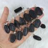 Black Tourmaline Druzy Gemstone Pendant Jewelry Making For Silver Jewelry Supply Healing crystal Bezel Pendant Necklace Gift For Her