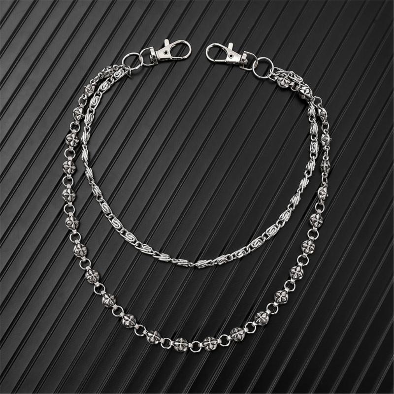 Streetwear Punk Avangardist Lanț de Jeans Hip Hop Unisex Strat Dublu Accesoriu Talie Bijuterii de Corp Handmade pentru Femei Bărbați