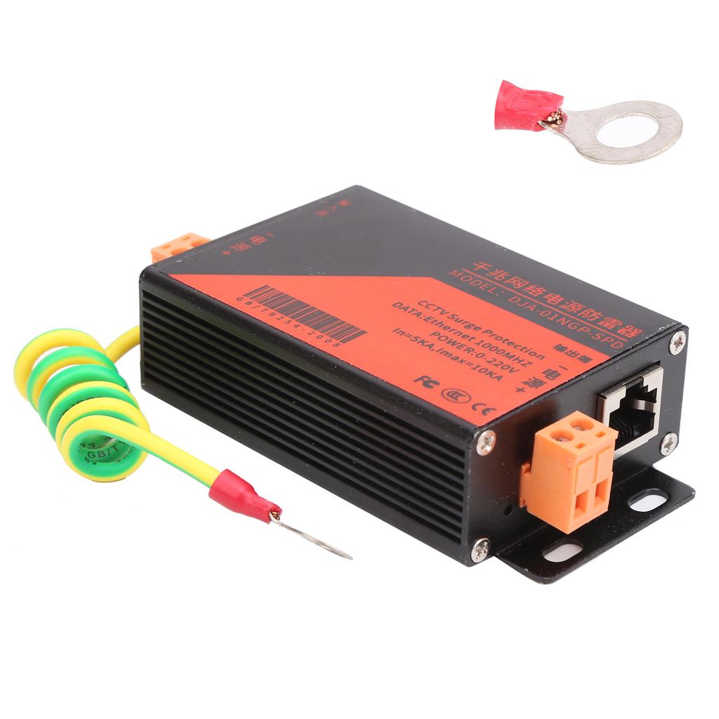 CCTV System Surge Suppressor POE Arrester Protector Gigabit Network Power Protection