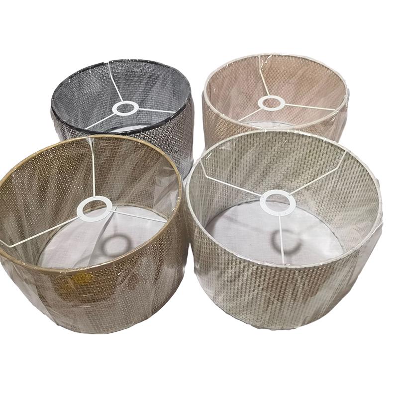 Imitation Rattan Weave Lamp Shade Handwoven Lampshade Chandelier Table Clip Drum Ceiling Lamps Floor Bedside Decor Light Cover