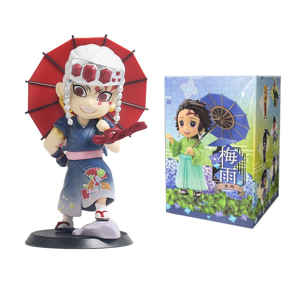 Latest 1-12Pcs Figurine Plum Rain Series Kochou Shinobu Tomioka Giyuu Mitsuri Figurine Plaything Gift For Kids