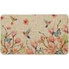 Artoid Mode Hummingbird Butterfly Flowers Spring Doormat, Seasonal Summer Home Decor Low-Profile Switch Rug Door Mat Floor Mat for Indoor Outdoor