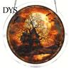 Stained Glass Puzzle Round Acrylic Suncatcher Puzzle, UV Printed Window Hanging Decor Educational Game 7.48 Inch DIY Craft Light Catcher Ornament for