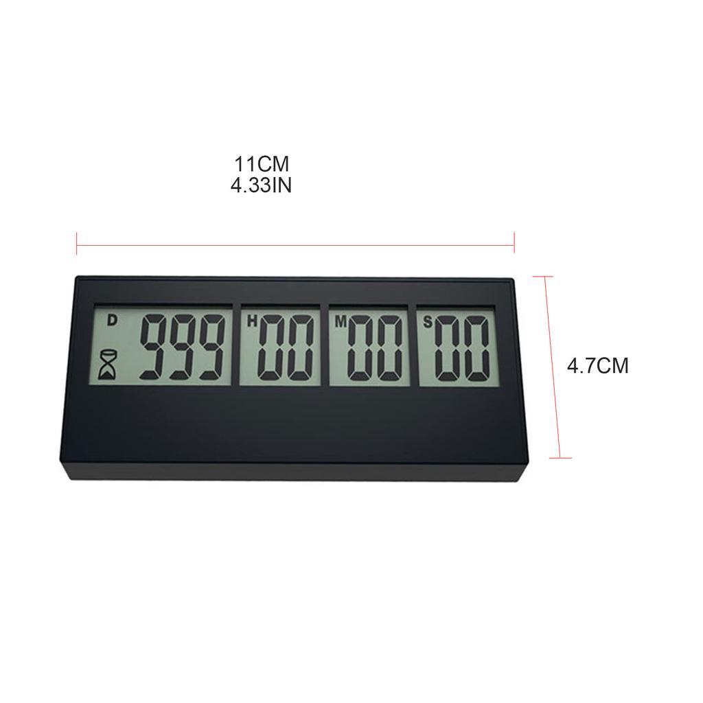 999Tage Digitale Timer Countdown-Uhr LCD Ereigniserinnerung Countdown-Timer-Uhr Digitale Küchenuhr zum Lernen