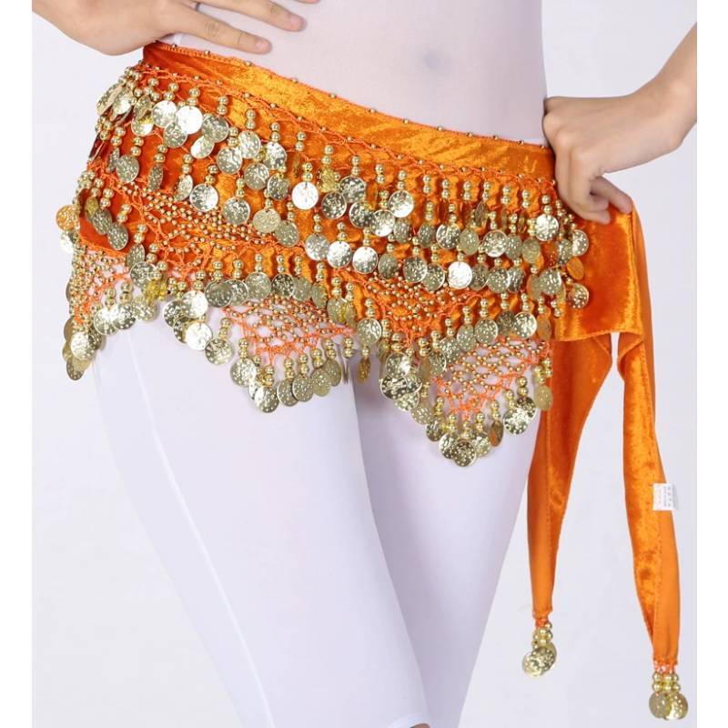 Belly Dance Hip Belt With Triangle Coins For Practice And Performance
