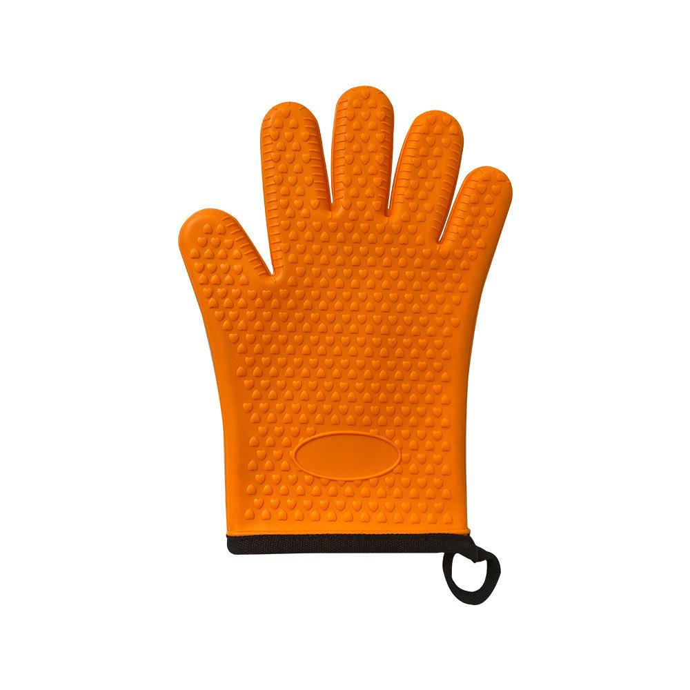 

Heat-Resistant Silicone Oven Gloves with Cotton Lining for Non-Slip Safety оранжевый
