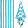 Ultra-Absorbent Quick-Drying Striped Beach Towel with Custom Digital Print
