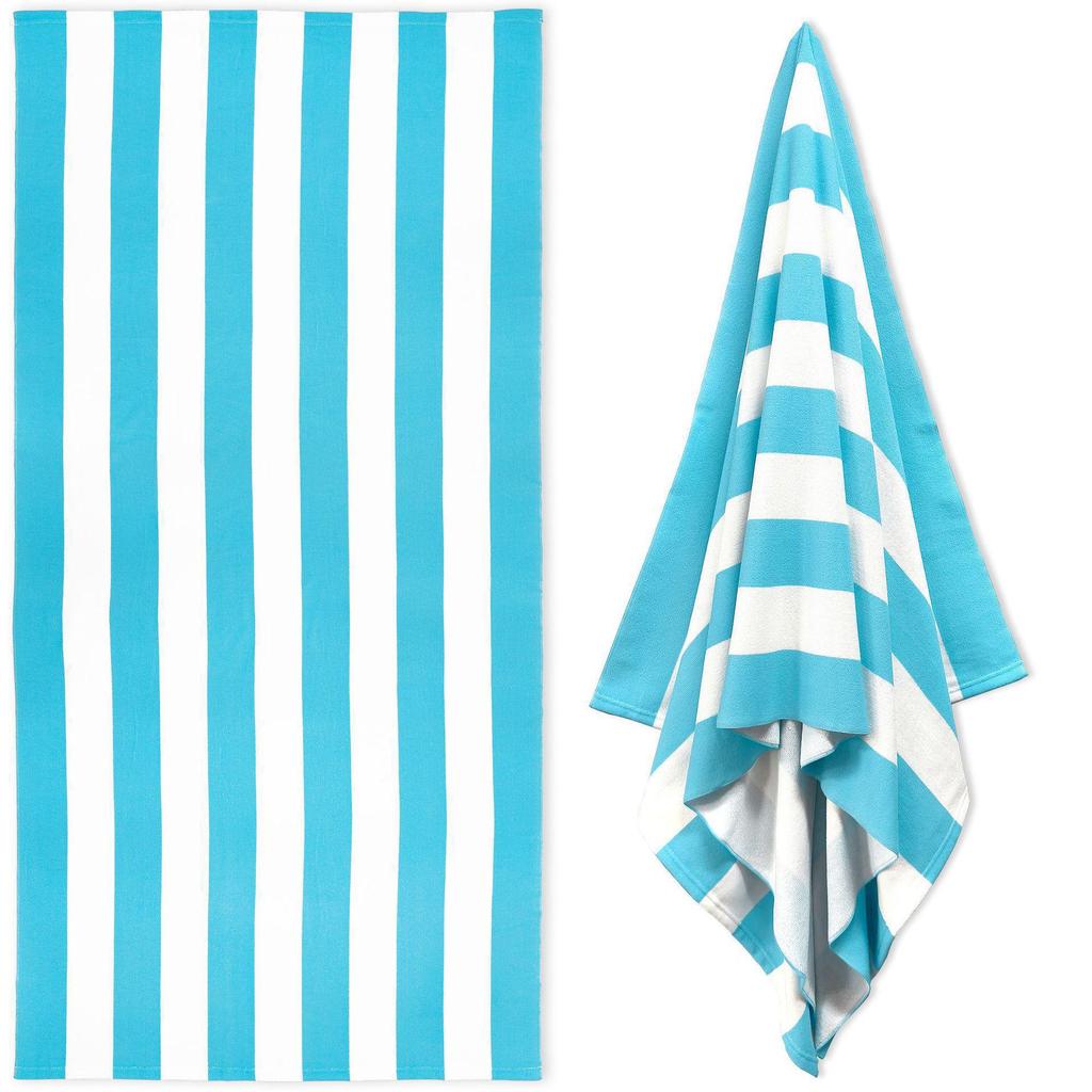 Ultra-Absorbent Quick-Drying Striped Beach Towel with Custom Digital Print