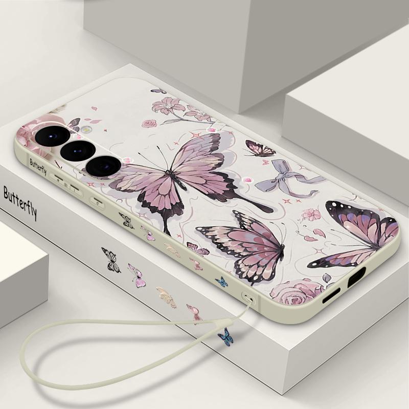 Colorful Butterfly Print Case For Samsung Galaxy S26 S25 Ultra S24 S23 S22 Plus S21 FE A15 A16 A17 A35 A36 A54 A55 A56 5G Soft Cover
