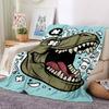 1pc Dino Roar Lightweight Flannel Blanket, Comfortable and Warm Blanket, for Office and Camping Sofa Bed, Livingroom084