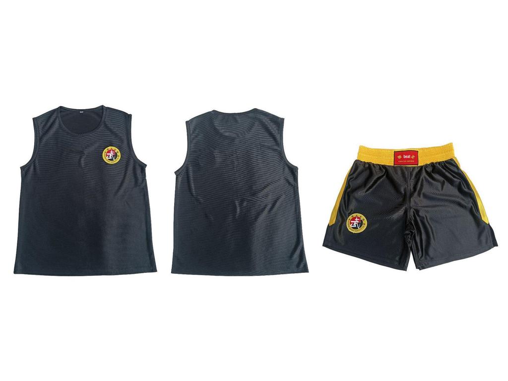 Unisex Sanda Wushu Kickboxing Boks Letni Trening Bezrękawnik i Szorty dla Mężczyzn, Kobiet i Dzieci