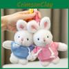 Rabbit Keychain Plush Toy Cute Stuffed Animal Doll Kids Birthday Gift Keyring