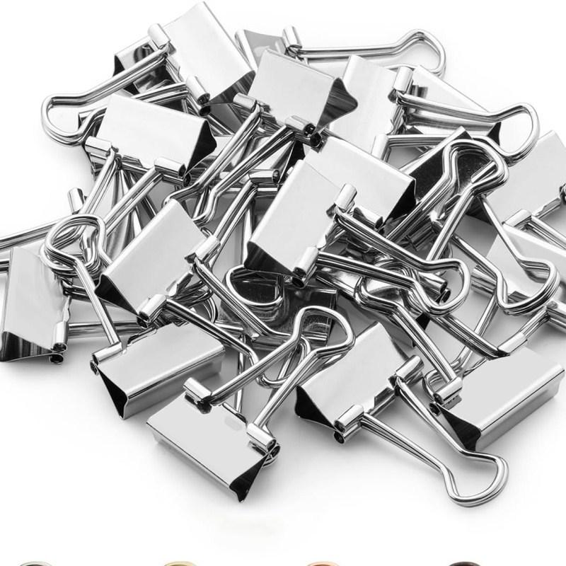 Silver Bulldog & Ticket Clips: 19mm, 15mm, 25mm, 32mm Long-Tail & Small Sizes 15mm Silver Loose