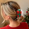 Acrylic Hair Accessories for Women Christmas Claw Clip Women, Festive with Elk Santa Snowflake Party Ornaments Patterns, Non Slip Strong Hold Styling
